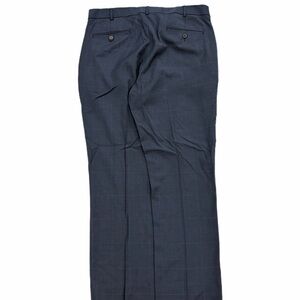 Roundtree & Yorke TravelSmart Pants Mens 36x30 Blue Wool Blend Windowpane Dress